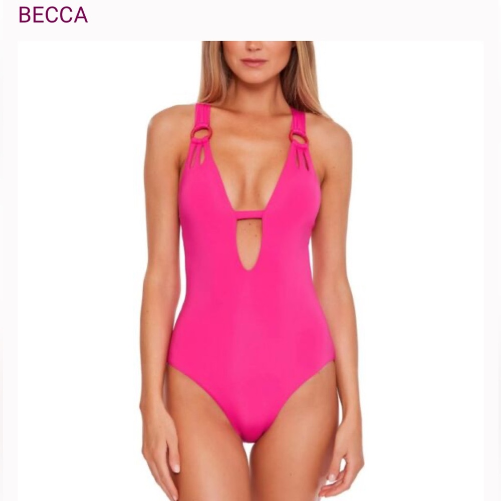 Becca Women's Pink One-Piece Swimsuit new with tags